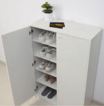 Shoe cabinet white with 4 shelves