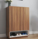 Foyer double door shoe cabinet with bottom storage