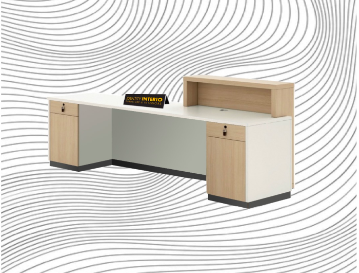 backside view reception desk