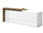 modern reception desk white