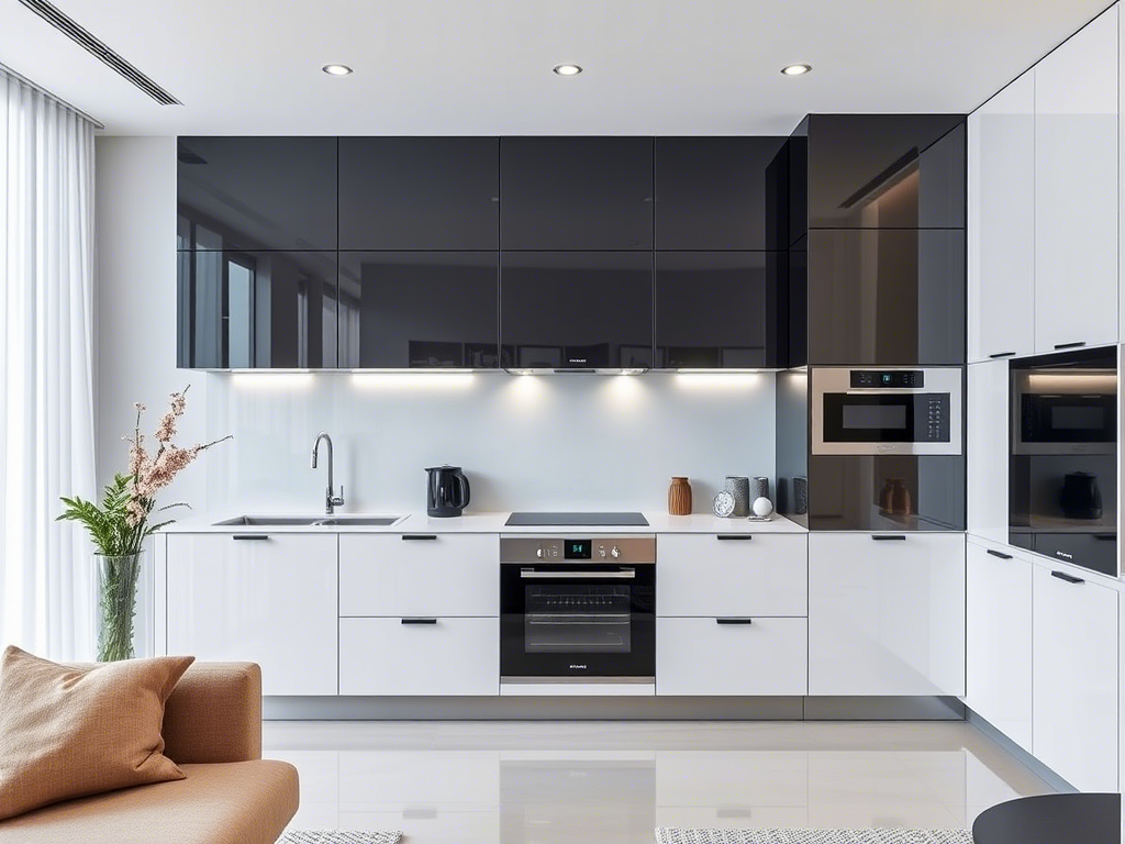 white elegant custom modular kitchen